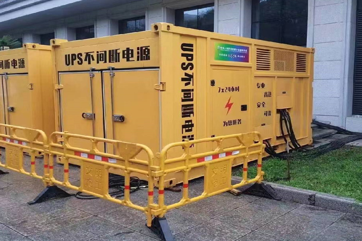 中宁发电机租赁施工现场
