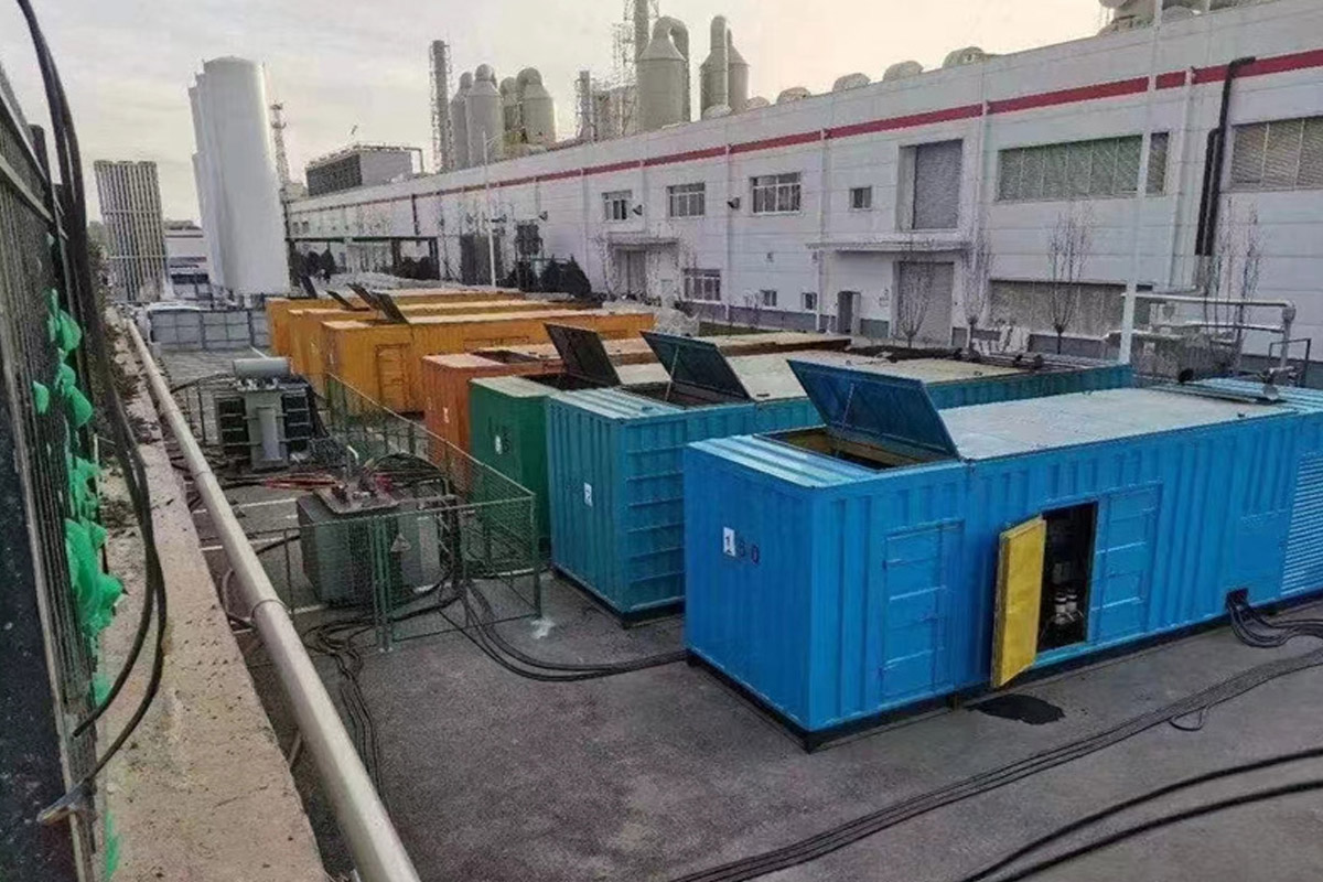 中宁发电机租赁施工现场
